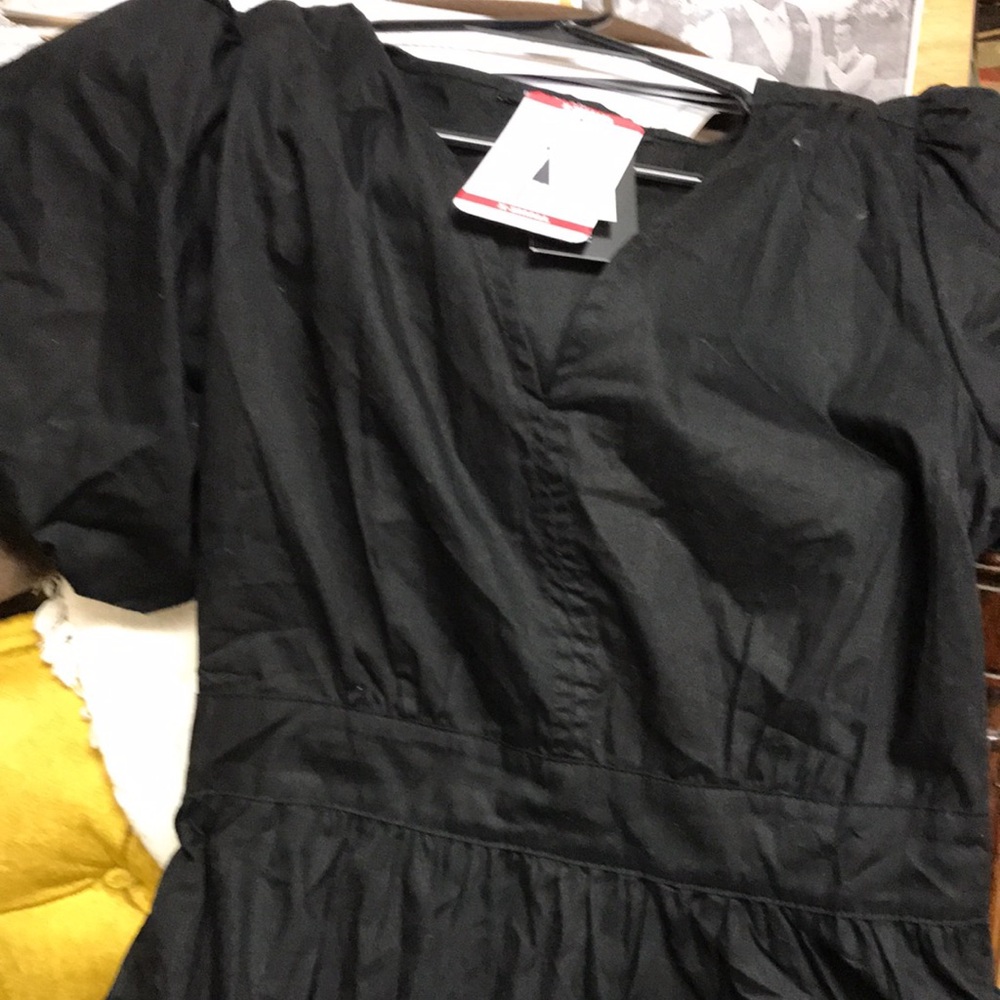 French Connection maxi Black dress with side zipper new with tags size: X-Small